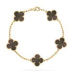 [Eternal Jewelry]CLOVER 5 MOTIF GRAY MOP  BRACELET