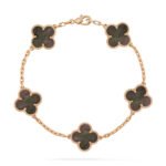 [Eternal Jewelry]CLOVER 5 MOTIF GRAY MOP  BRACELET - Image 2
