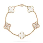 [Eternal Jewelry]CLOVER BRACELET 5 MOTIF WHITE MOP DIAMOND - Image 11