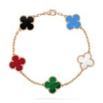 [Eternal Jewelry]CLOVER 5 MOTIFS MULTICOLOR  BRACELET - Image 2