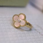 [Eternal Jewelry]CLOVER PINK MOP RING GOLD DIAMOND - Image 4