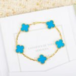 [Eternal Jewelry]CLOVER 5 MOTIFS TURQUOISE BRACELET - Image 2