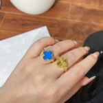 [Eternal Jewelry]CLOVER RIVERSIBLE BLUE AGATE RING - Image 11