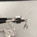 [Eternal Jewelry]CLOVER 5 MOTIF ONYXS DIAMOND BRACELET SILVER - Image 6