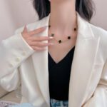 [Eternal Jewelry]CLOVER 10 MOTIFS ONYX NECKLACE - Image 9