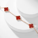 [Eternal Jewelry]CLOVER 10 MOTIFS CARNELIAN NECKLACE - Image 16