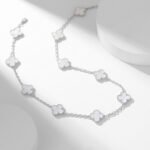 [Eternal Jewelry]CLOVER 10 MOTIFS WHITE MOTHER OF PEARL NECKLACE - Image 10