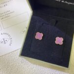 [Eternal Jewelry]CLOVER MINI 9.5MM  PURPLE VIOLET EARRINGS - Image 3