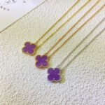 [Eternal Jewelry]CLOVER 15MM  PURPLE VIOLET NECKLACE - Image 2