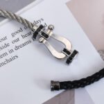 [Eternal Jewelry]FORCE LARGE HORSESHOE BLACK DIAMOND BRACELET SILVER - Image 19