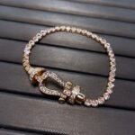 [Eternal Jewelry]FORCE  LARGE HORSESHOE FULL DIAMOND TENNIS BRACELET - Image 7