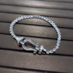 [Eternal Jewelry]FORCE  LARGE HORSESHOE FULL DIAMOND TENNIS BRACELET - Image 8