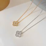 [Eternal Jewelry]CLOVER 15MM DIAMOND SINGLE FLOWER NECKLACE - Image 2
