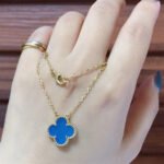[Eternal Jewelry]CLOVER 15MM BLUE AGATE NECKLACE - Image 8