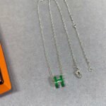 [Eternal Jewelry]POP H GREEN NECKLACE SILVER AND GOLD - Image 4