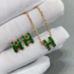 [Eternal Jewelry]POP H GREEN NECKLACE SILVER AND GOLD - Image 7