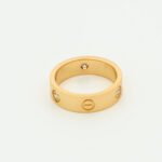 [Eternal Jewelry]LOVE RING 5.5MM 3 DIAMONDS PINK GOLD - Image 3