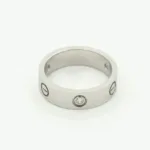 [Eternal Jewelry]LOVE RING 5.5MM 3 DIAMONDS SILVER - Image 3