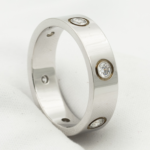 [Eternal Jewelry]LOVE RING 5.5MM 6 DIAMONDS SILVER