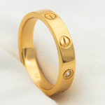 [Eternal Jewelry]LOVE RING 4MM 1 DIAMOND PINK GOLD - Image 2