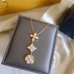 [Eternal Jewelry]COLOR BLOSSOM LARIAT NECKLACE PINK GOLD WHITE MOTHER PEARL AND DIAMOND - Image 10