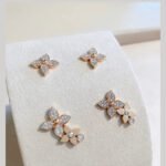 [Eternal Jewelry]STAR BLOSSOM STUD EARRINGS PINK GOLD DIAMONDS - Image 2
