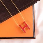 [Eternal Jewelry]HM CLIC RED ENAMEL GOLD NECKLACE - Image 9