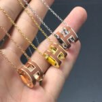 [Eternal Jewelry]H NECKLACE BROWN - Image 4