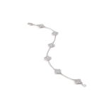 [Eternal Jewelry]CLOVER 6 MOTIF SILVER DIAMOND BRACELET - Image 3