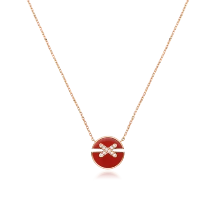 [Eternal Jewelry]JEUX DE ROSE GOLD DIAMOND NECKLACE