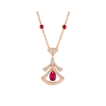 [Eternal Jewelry]DREAM NECKLACE CARNELIAN DIAMOND PINK GOLD