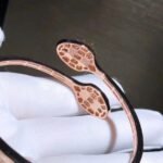 [Eternal Jewelry]SERPENTI BRACELET PINK GOLD MALACHITE DIAMOND DOUBLE SNAKE - Image 7