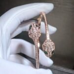 [Eternal Jewelry]SERPENTI BRACELET PINK GOLD MALACHITE DIAMOND DOUBLE SNAKE - Image 4