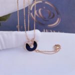 [Eternal Jewelry]AMULETTE ROSE GOLD ONYX NECKLACE - Image 3