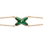 [Eternal Jewelry]JEUX BRACELET MALACHITE PINK GOLD 1 DIAMOND