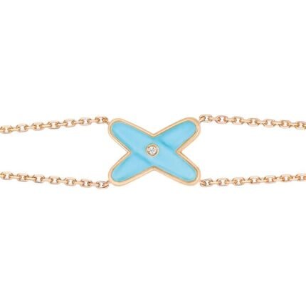 [Eternal Jewelry]JEUX BRACELET TURQUOISE PINK GOLD 1 DIAMOND