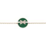 [Eternal Jewelry]JEUX DE BRACELET MALACHITE PINK GOLD DIAMONDS