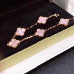 [Eternal Jewelry]CLOVER 5 MOTIFS Pink  AGATE  BRACELET - Image 8