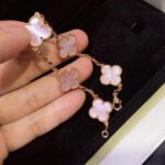 [Eternal Jewelry]CLOVER 5 MOTIFS Pink  AGATE  BRACELET - Image 11