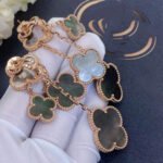 [Eternal Jewelry]CLOVER EARRINGS DARK MOP 4 MOTIFS ROSE GOLD - Image 5