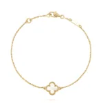 [Eternal Jewelry]CLOVER WHITE MOP SINGLE FLOWER BRACELET