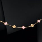 [Eternal Jewelry]CLOVER BRACELET 5 MOTIF PINK AND PINK GOLD - Image 4