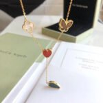 [Eternal Jewelry]LUCKY SPRING 4 MOTIFS ROSE GOLD NECKLACE - Image 3