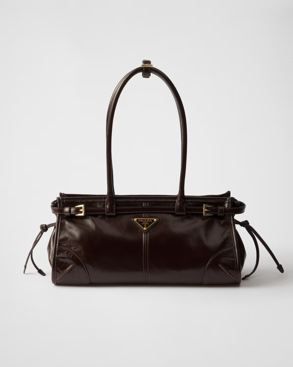 1188d6665b1159549e6d202bdbab22b9.jpg Prada Bonnie Medium Leather Handbag Dark brown - Image 1