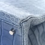 Matte Porosus Crocodile Kelly 35 Bleu Brighton - Image 12
