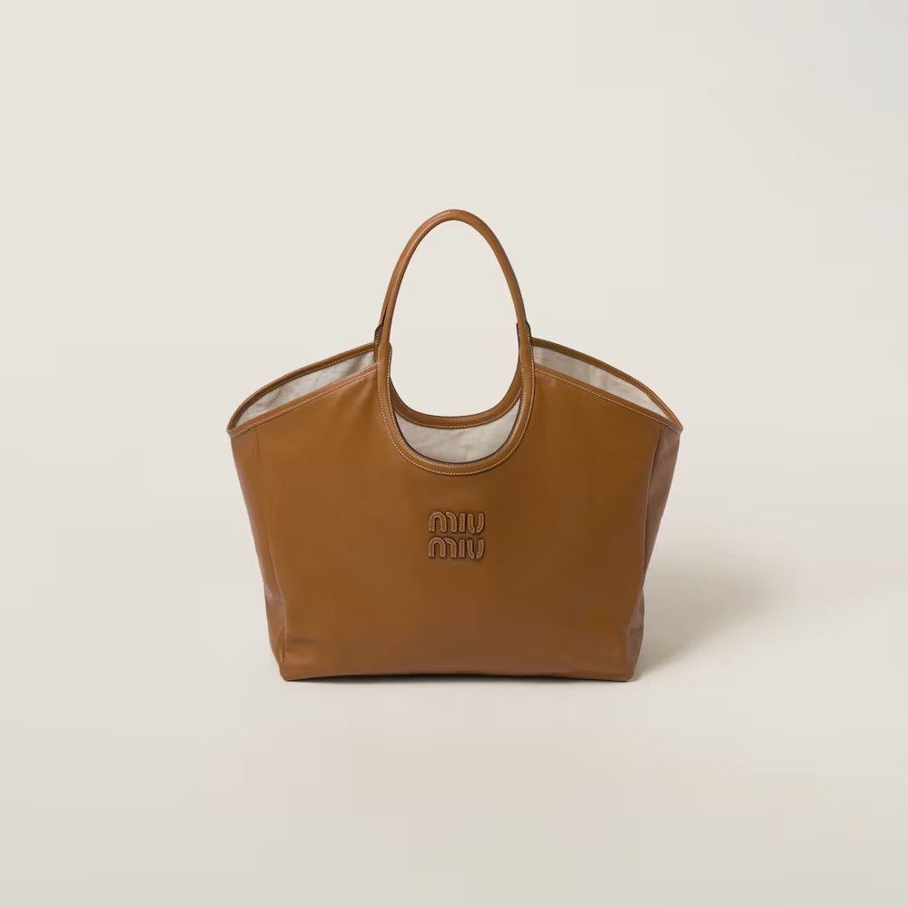 1992f4ea022faf3863a5522772b5f893.jpg IVY Leather Handbag Cognac color - Image 1