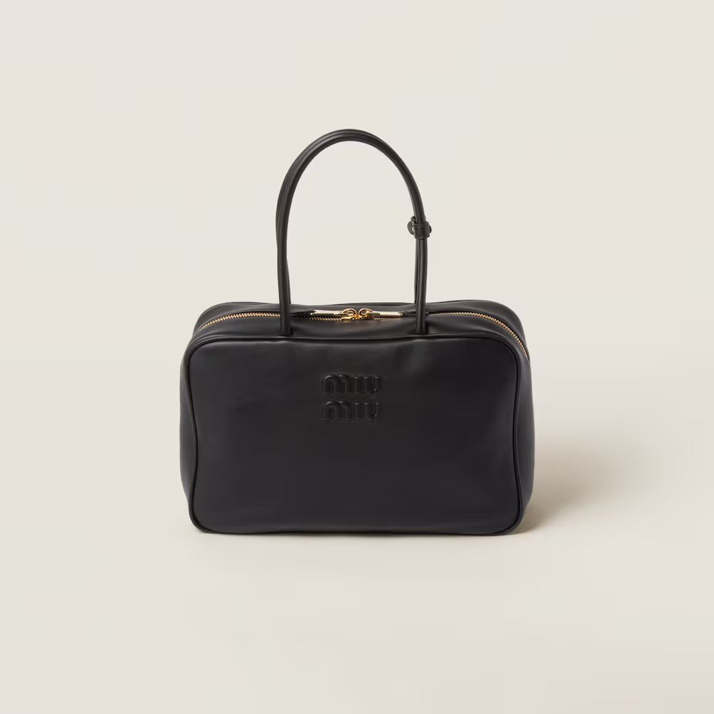 208912ce33448c0582cc90225e25769e.jpg Leather Beau Handbag Black color - Image 1