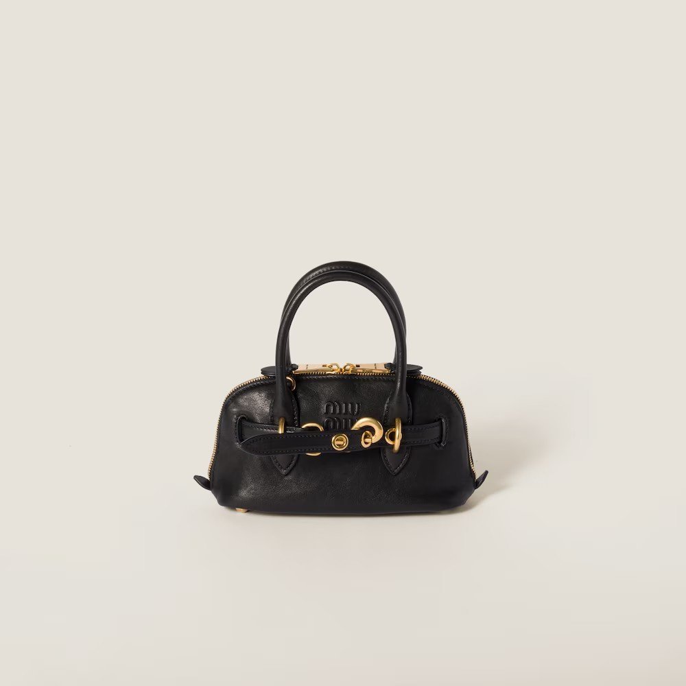 21323b4f062e445f4815f46d7bbfc85e.jpg Mini Handbag in Aventure Nappa Leather Black - Image 1
