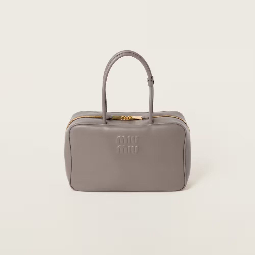 2f933d972e320b517ae2da6c5921d737.jpg Leather Beau Handbag Clay-gray - Image 1