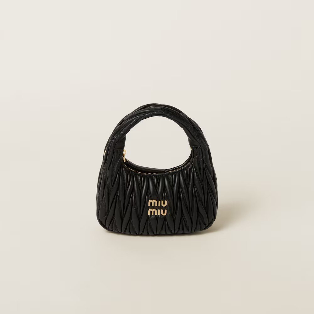 31c7d34451073d37387dc49ea3fd393f.jpg Wander Matelassé Soft Lamb Nappa Small Crescent Moon Bag - Image 1